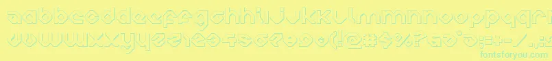 charliesangles3d-Schriftart – Grüne Schriften auf gelbem Hintergrund