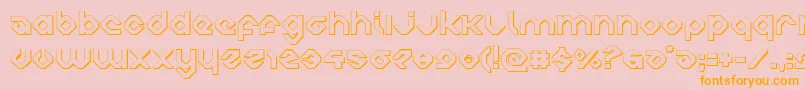 charliesangles3d Font – Orange Fonts on Pink Background