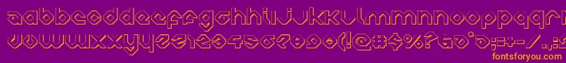 charliesangles3d Font – Orange Fonts on Purple Background