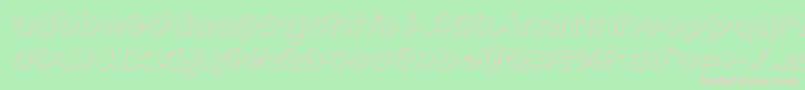 charliesangles3d-fontti – vaaleanpunaiset fontit vihreällä taustalla