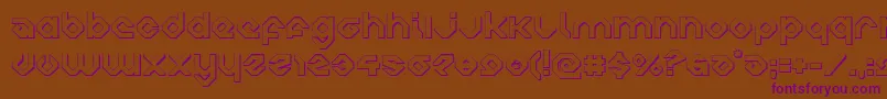 charliesangles3d Font – Purple Fonts on Brown Background