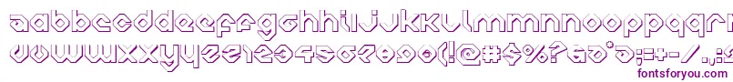 フォントcharliesangles3d – 白い背景に紫のフォント