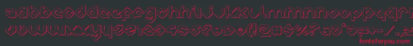 charliesangles3d-Schriftart – Rote Schriften auf schwarzem Hintergrund