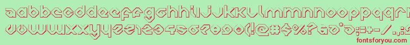 Шрифт charliesangles3d – красные шрифты на зелёном фоне