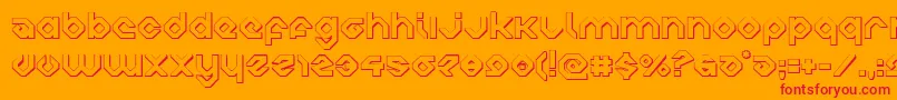 Шрифт charliesangles3d – красные шрифты на оранжевом фоне