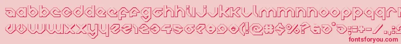 charliesangles3d-Schriftart – Rote Schriften auf rosa Hintergrund