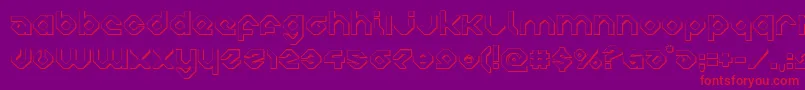 Fonte charliesangles3d – fontes vermelhas em um fundo violeta