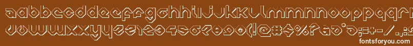 charliesangles3d-Schriftart – Weiße Schriften auf braunem Hintergrund