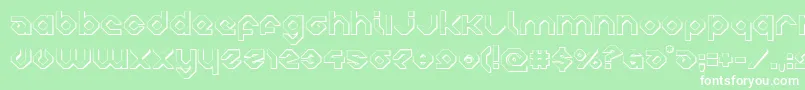 Fonte charliesangles3d – fontes brancas em um fundo verde