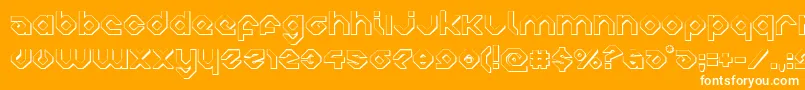 charliesangles3d-Schriftart – Weiße Schriften auf orangefarbenem Hintergrund