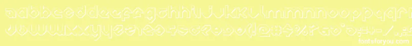 Czcionka charliesangles3d – białe czcionki na żółtym tle