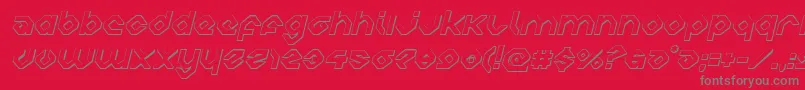 charliesangles3dital Font – Gray Fonts on Red Background