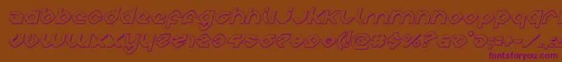 charliesangles3dital Font – Purple Fonts on Brown Background