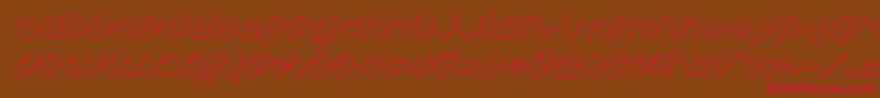 charliesangles3dital-Schriftart – Rote Schriften auf braunem Hintergrund