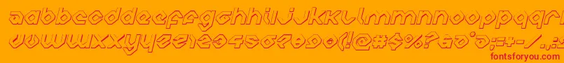 charliesangles3dital Font – Red Fonts on Orange Background