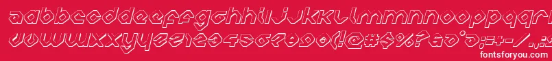 charliesangles3dital Font – White Fonts on Red Background