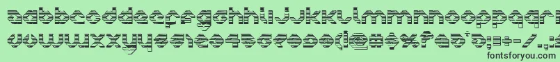 フォントcharliesangleschrome – 緑の背景に黒い文字