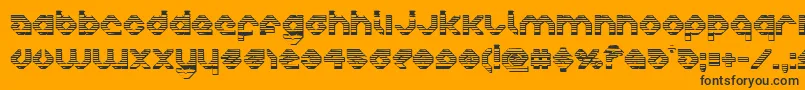 charliesangleschrome-fontti – mustat fontit oranssilla taustalla