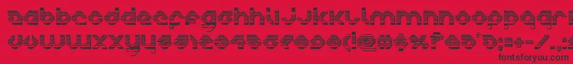 Fonte charliesangleschrome – fontes pretas em um fundo vermelho