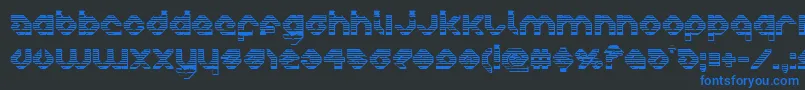 charliesangleschrome Font – Blue Fonts on Black Background