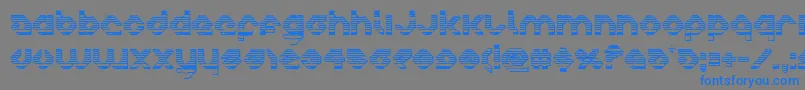 charliesangleschrome-Schriftart – Blaue Schriften auf grauem Hintergrund