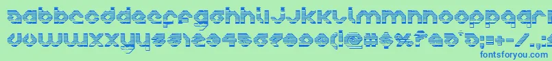 charliesangleschrome Font – Blue Fonts on Green Background