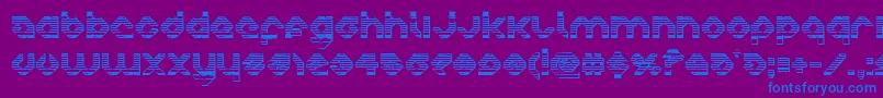 charliesangleschrome Font – Blue Fonts on Purple Background