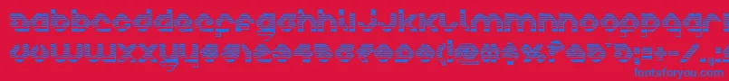charliesangleschrome Font – Blue Fonts on Red Background