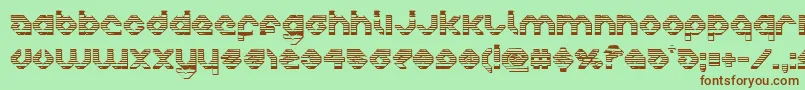 Шрифт charliesangleschrome – коричневые шрифты на зелёном фоне
