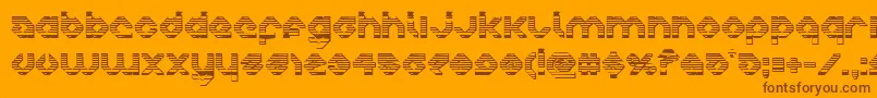 Czcionka charliesangleschrome – brązowe czcionki na pomarańczowym tle