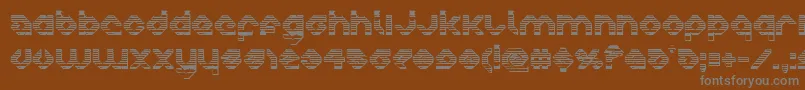 charliesangleschrome-fontti – harmaat kirjasimet ruskealla taustalla