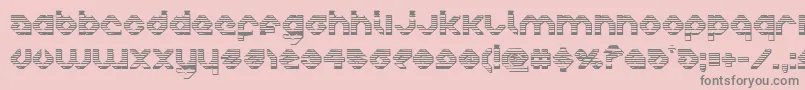 フォントcharliesangleschrome – ピンクの背景に灰色の文字