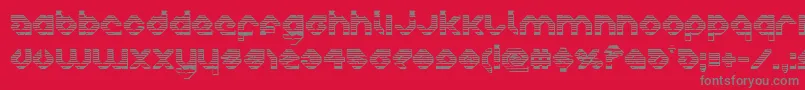 charliesangleschrome Font – Gray Fonts on Red Background