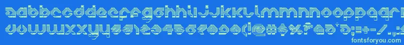 charliesangleschrome-fontti – vihreät fontit sinisellä taustalla