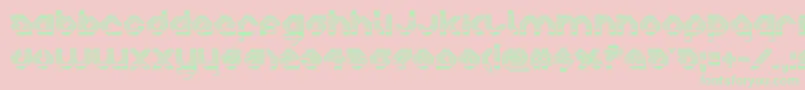 charliesangleschrome-Schriftart – Grüne Schriften auf rosa Hintergrund