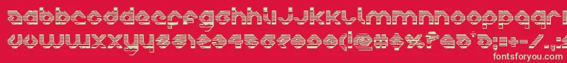 Шрифт charliesangleschrome – зелёные шрифты на красном фоне