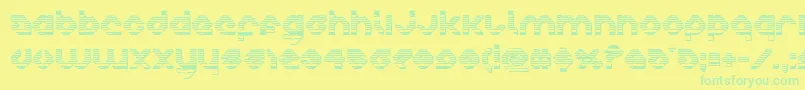charliesangleschrome-Schriftart – Grüne Schriften auf gelbem Hintergrund