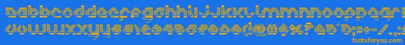 Шрифт charliesangleschrome – оранжевые шрифты на синем фоне