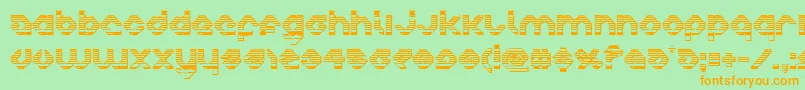 charliesangleschrome-Schriftart – Orangefarbene Schriften auf grünem Hintergrund