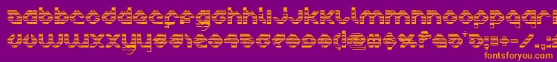 Шрифт charliesangleschrome – оранжевые шрифты на фиолетовом фоне