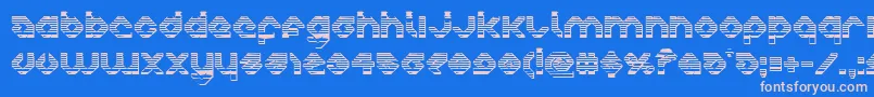charliesangleschrome-Schriftart – Rosa Schriften auf blauem Hintergrund