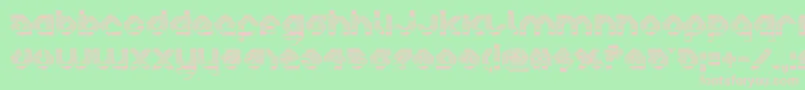 Шрифт charliesangleschrome – розовые шрифты на зелёном фоне