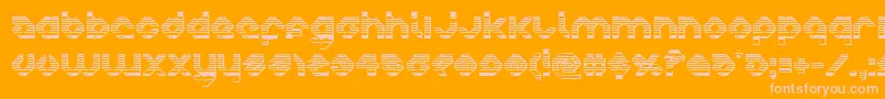 Шрифт charliesangleschrome – розовые шрифты на оранжевом фоне