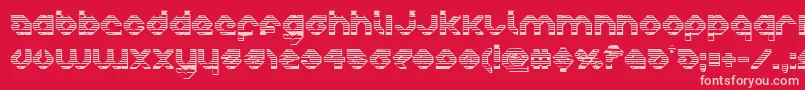 charliesangleschrome-Schriftart – Rosa Schriften auf rotem Hintergrund
