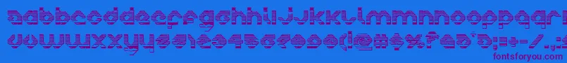 charliesangleschrome Font – Purple Fonts on Blue Background