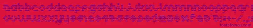 Czcionka charliesangleschrome – fioletowe czcionki na czerwonym tle