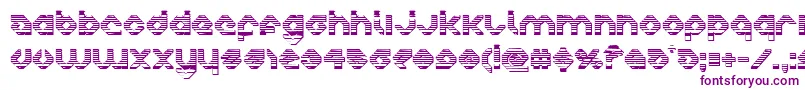 フォントcharliesangleschrome – 白い背景に紫のフォント