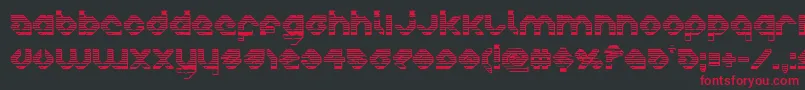 charliesangleschrome-fontti – punaiset fontit mustalla taustalla