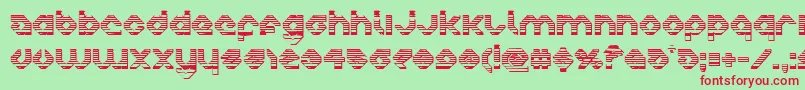 フォントcharliesangleschrome – 赤い文字の緑の背景