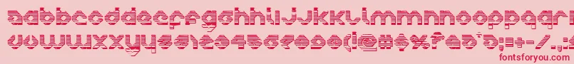フォントcharliesangleschrome – ピンクの背景に赤い文字